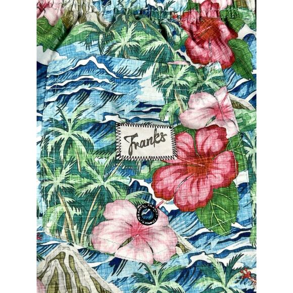 Franks OAHU Tropical Jungle Swim Shorts Trunks Board Shorts Small Hawaiian - Picture 9 of 10